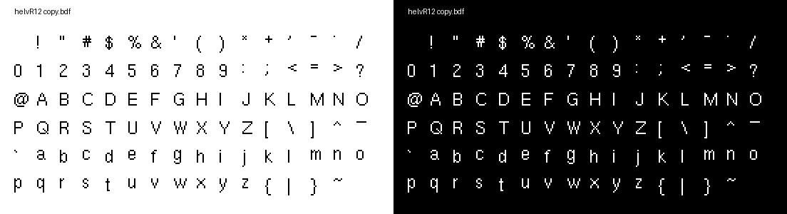 Preview of helvR12 copy.bdf